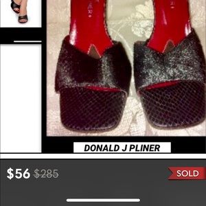 Donald J Pliner♦️Black Calf Fur Mule♦️